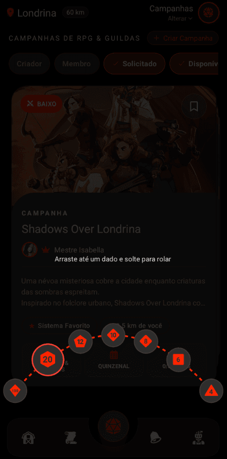 Múltiplos dados e física tátil
